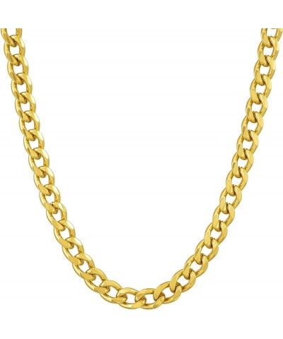 5mm Cuban Link Chain Necklace for Women and Men 24k Gold Plated 26.0 Inches $34.00 Necklaces