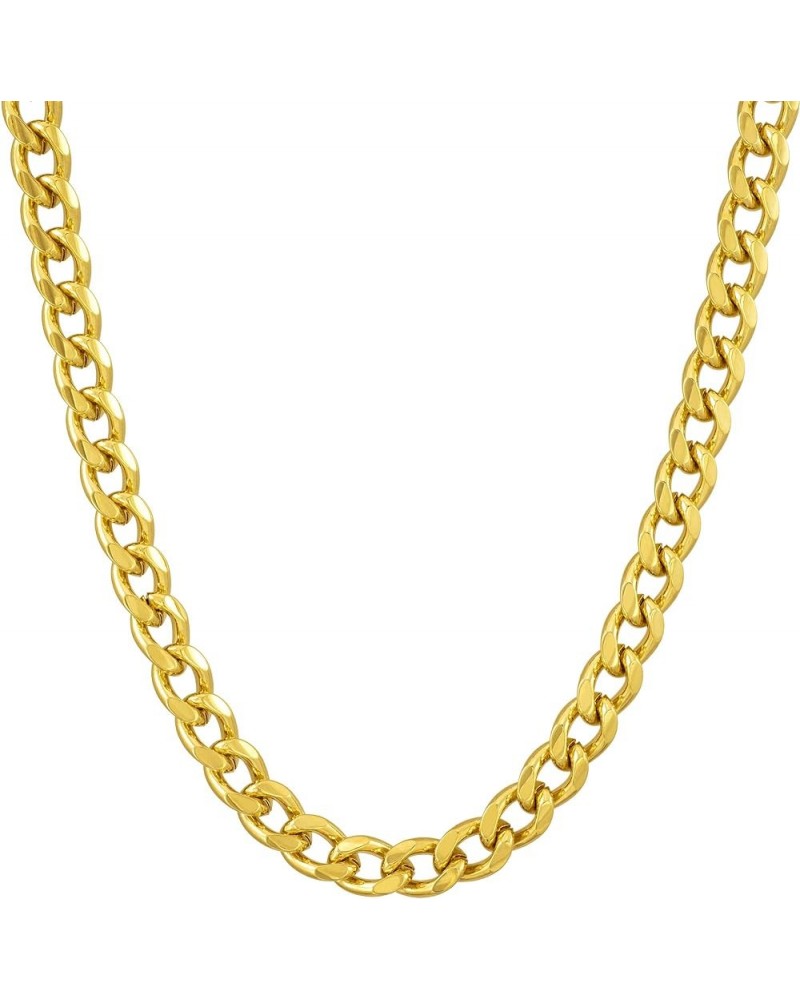 5mm Cuban Link Chain Necklace for Women and Men 24k Gold Plated 26.0 Inches $34.00 Necklaces