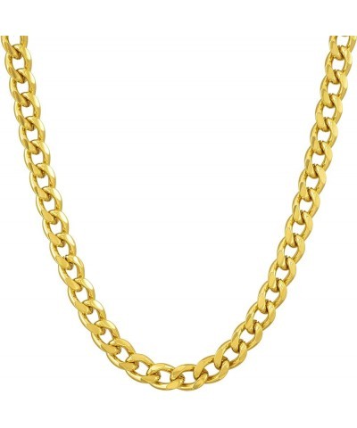 5mm Cuban Link Chain Necklace for Women and Men 24k Gold Plated 26.0 Inches $34.00 Necklaces