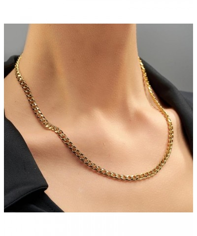 5mm Cuban Link Chain Necklace for Women and Men 24k Gold Plated 26.0 Inches $34.00 Necklaces