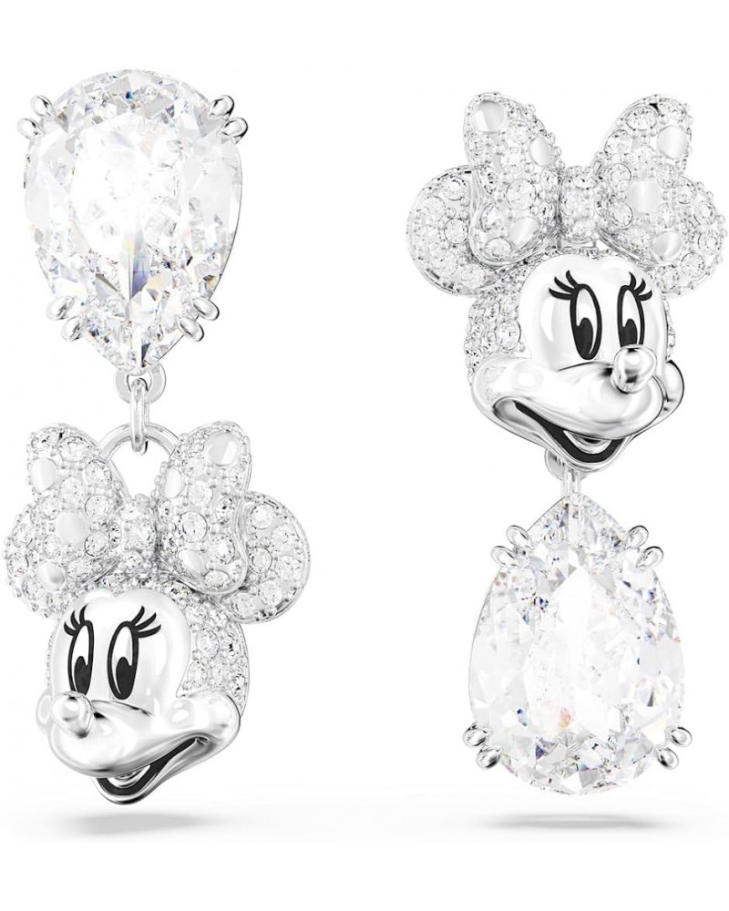 Disney Mickey Mouse Stud Earrings, White, Rhodium Finished White Clear $38.50 Earrings