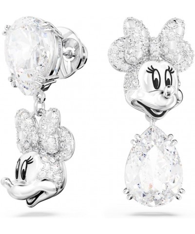 Disney Mickey Mouse Stud Earrings, White, Rhodium Finished White Clear $38.50 Earrings