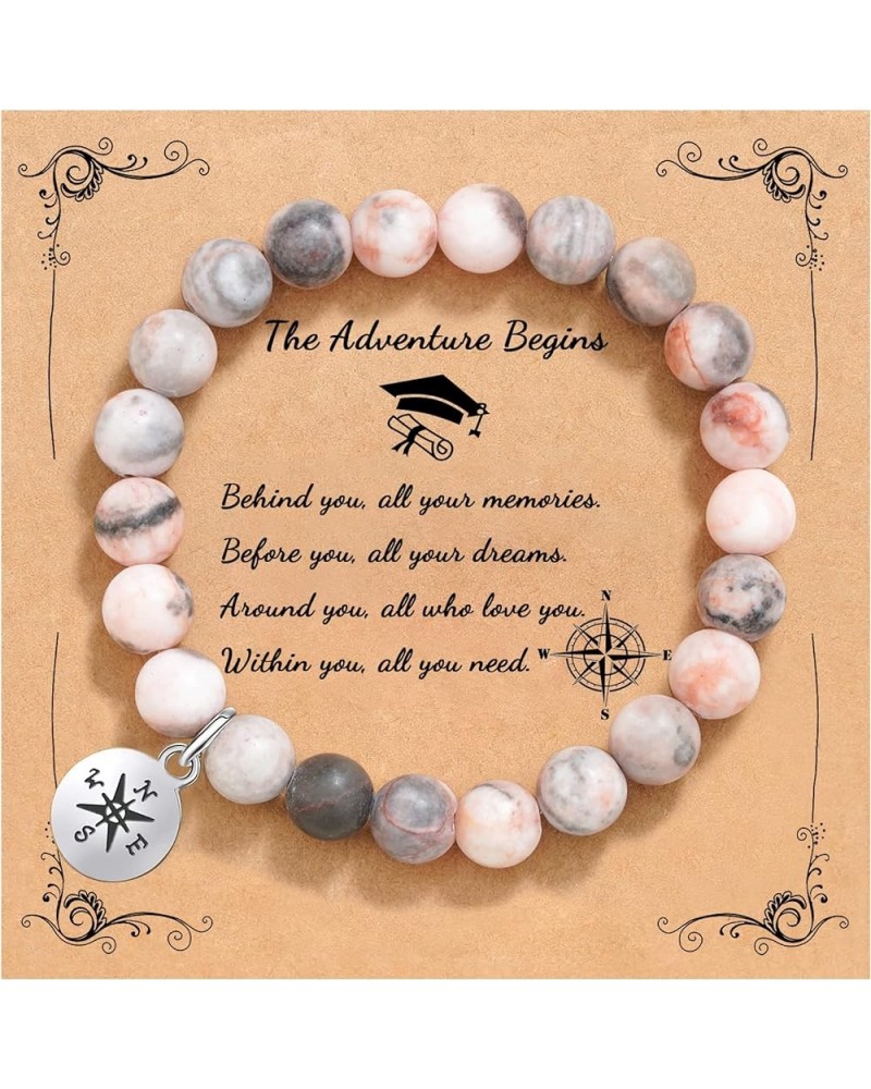 Teacher Appreciation Gifts Graduation Gift for Women Natural Stone Teacher Bracelet Gifts for Women With Gift Message Card Hi...