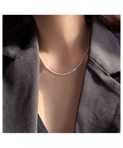 925 Silver Necklace Bling Starry Sky Necklace Gift/Birthday Idea Twinkling Necklace BFF Night-out Necklace for Women $6.95 Ne...