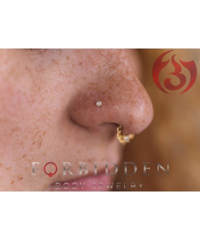 20g Surgical Steel Gold Plated & Rose Gold Plated L-Shaped 2mm CZ Crystal Nose Studs Gold Tone Single $11.19 Body Jewelry