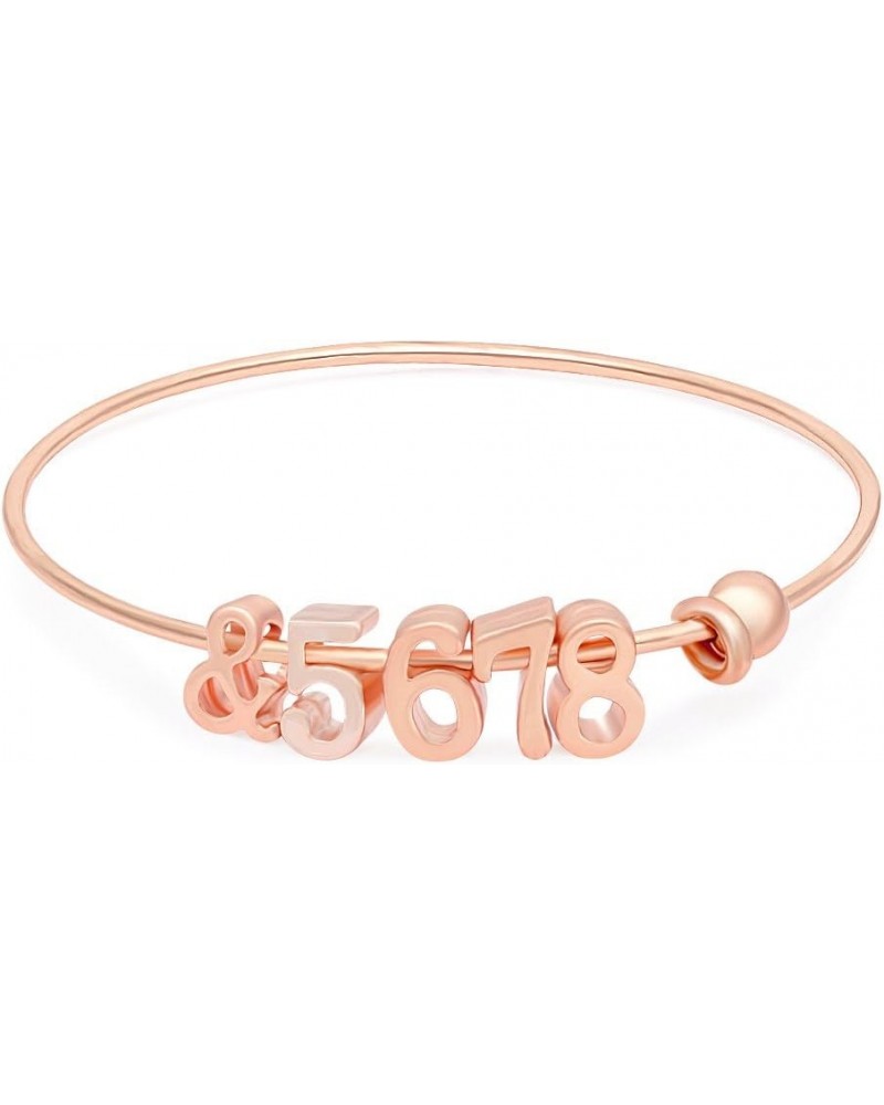 Dainty Personalized 5678 Bracelet Dance Gift Gold Bangle for Dancer Rose Gold $8.39 Bracelets