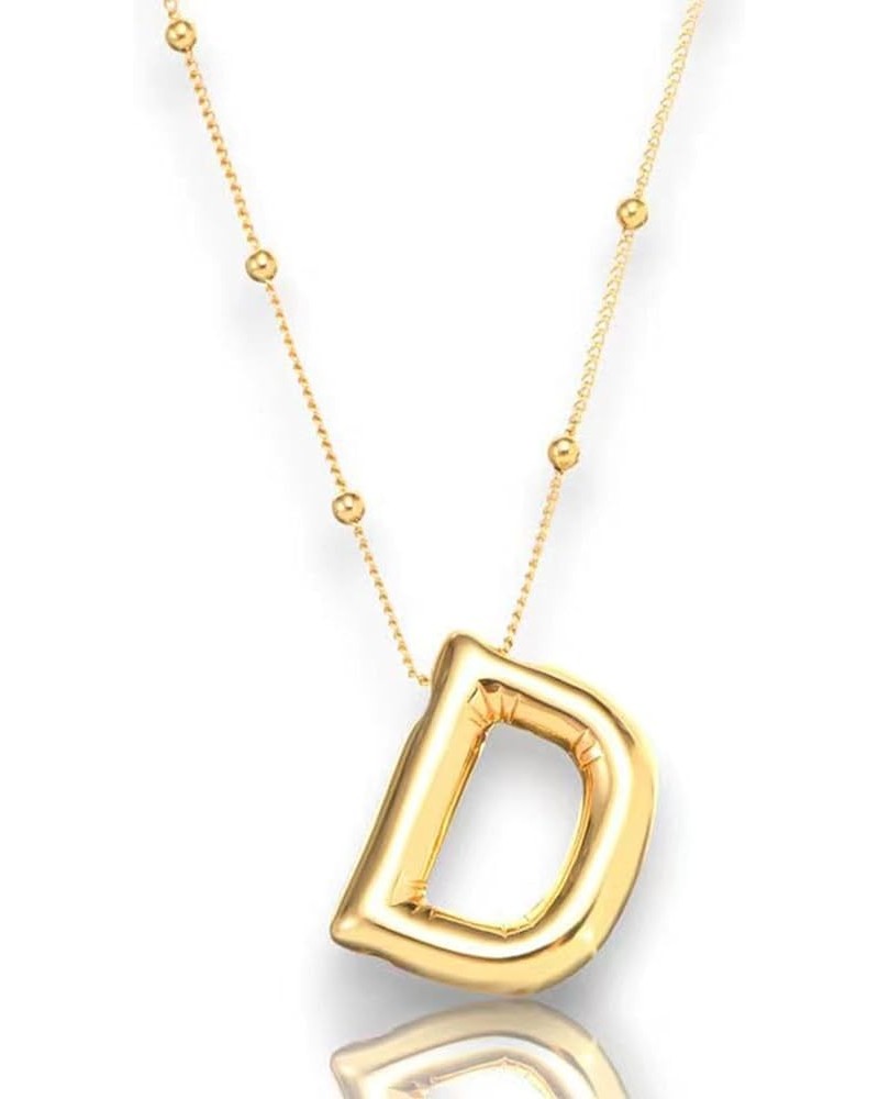 Balloon Initial Necklaces for Women Gold Initial Letter Pendant Necklace for Women Gold Initial Necklaces Alphabet Necklace D...