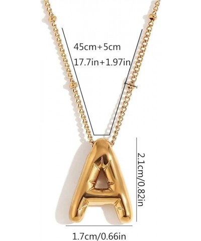 Balloon Initial Necklaces for Women Gold Initial Letter Pendant Necklace for Women Gold Initial Necklaces Alphabet Necklace D...