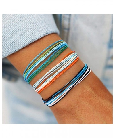 Surf String Wave Bracelets for Women Girls Boho Handmade Waterproof Adjustable Braided Beach Surfer Bracelets Set B $7.79 Bra...