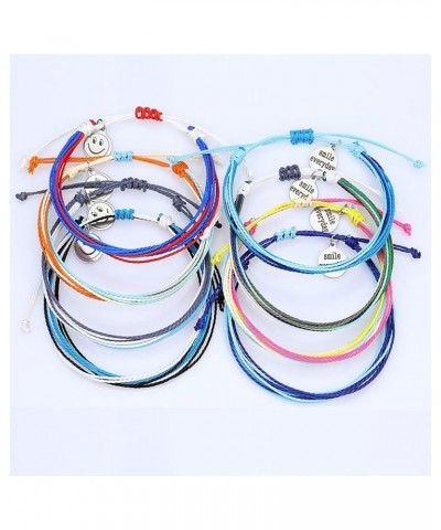 Surf String Wave Bracelets for Women Girls Boho Handmade Waterproof Adjustable Braided Beach Surfer Bracelets Set B $7.79 Bra...