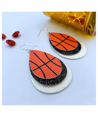 Basketball Earrings for Women - Basketball Earrings for Girls - Basketball Gifts - Basketball Jewelry - USA Flag Earrings - B...