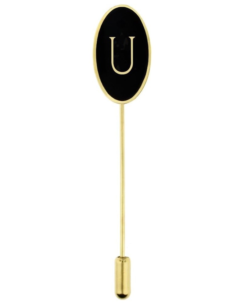 Letter U Lapel Stick Pin 1 Piece $7.06 Brooches & Pins