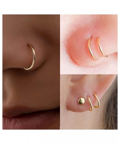 Nose Rings Nose Rings Hoops Nose Studs Nose Rings for Women Surgical Steel Nose Hoops 20 gauge 18 gauge Nose Piercing Jewelry...