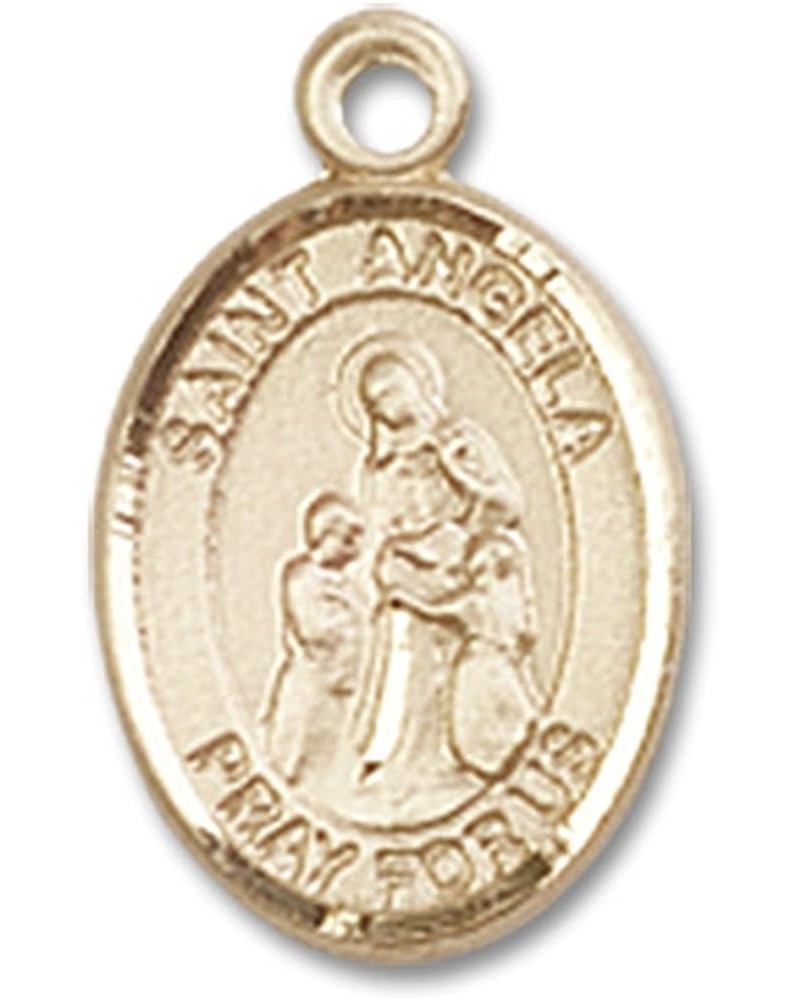 14 Karat Gold Catholic Patron Saint Medal Petite Charm Pendant, 1/2 Inch Saint Angela Merici $100.58 Pendants