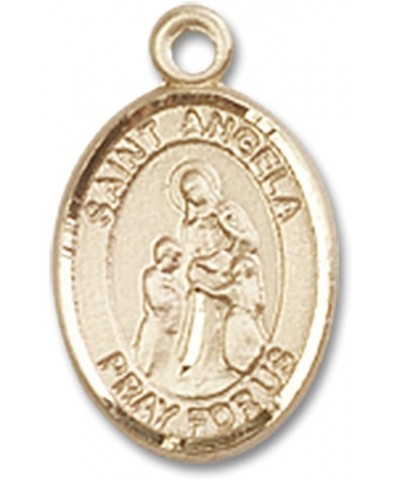 14 Karat Gold Catholic Patron Saint Medal Petite Charm Pendant, 1/2 Inch Saint Angela Merici $100.58 Pendants