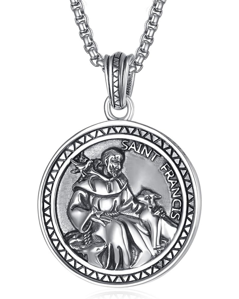 Saint Christopher/St Michael/Saint Patrick/Saint Raphael/Jesus/Cross Necklace for Men Christian Necklace Catholic Jewelry Gif...