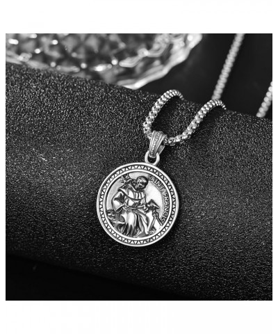 Saint Christopher/St Michael/Saint Patrick/Saint Raphael/Jesus/Cross Necklace for Men Christian Necklace Catholic Jewelry Gif...