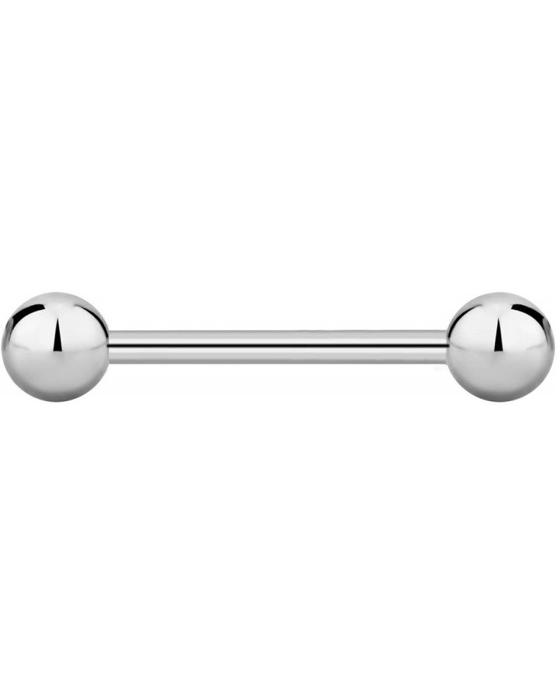 14g - 16g Titanium Straight Barbell Body Piercing Jewelry (Sold Individually) 14G 16mm (5/8") 5mm Balls $10.07 Body Jewelry