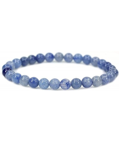 Gem Semi Precious Gemstone 6mm Round Beads Stretch Bracelet 7" Unisex Blue Aventurine $7.14 Bracelets