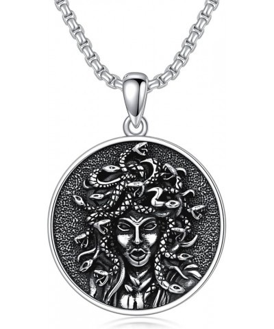 925 Sterling Silver Mythology | Paganism | Egyptian Necklace Jewelry Gift for Men Women with 2mm 22+2 IN Rolo Chain (with Gif...