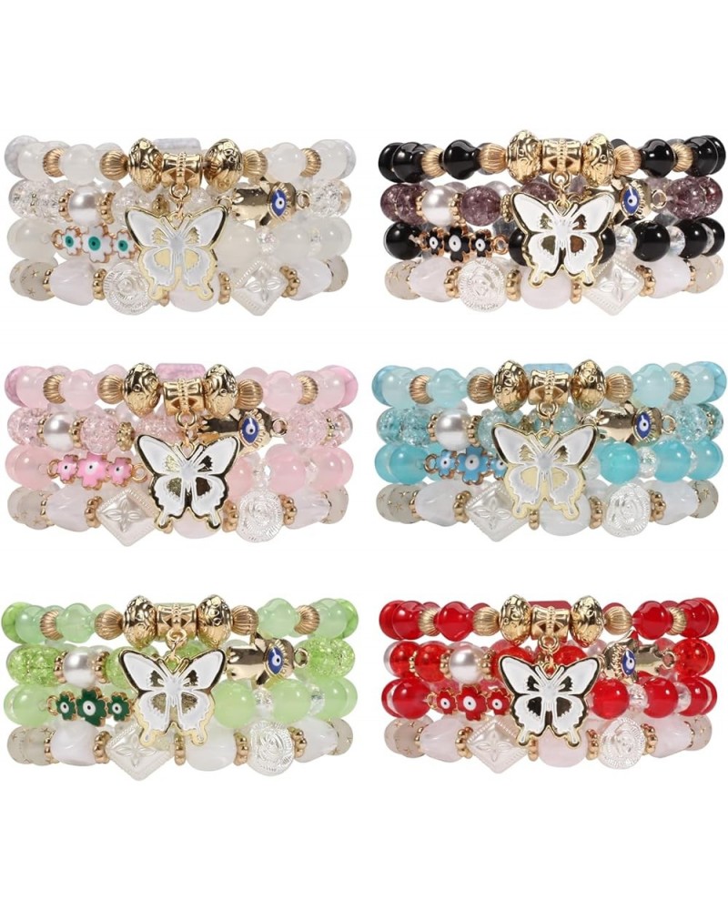 Bohemian Bracelets for Women Stretch Multilayer Colorful Beads Bracelet with Charm Jewelry Color Z-10 $8.78 Bracelets