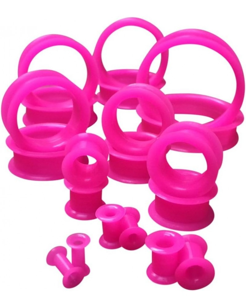 Pair of Pink Soft Silicone Ear Tunnels Plugs - up to Size 50mm! 1&1/4" (32mm) $8.45 Body Jewelry