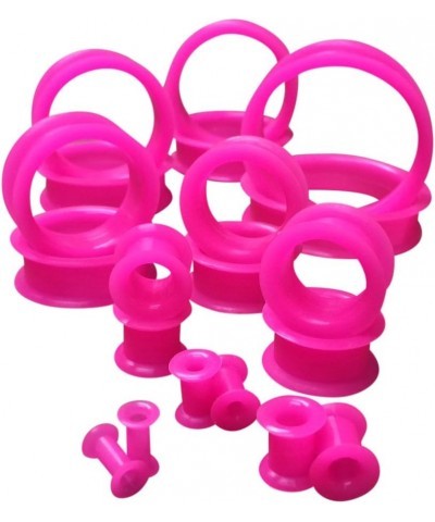 Pair of Pink Soft Silicone Ear Tunnels Plugs - up to Size 50mm! 1&1/4" (32mm) $8.45 Body Jewelry