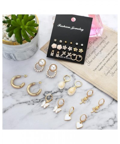 Multipack Drop Dangle Earrings for Women Hypoallergenic Earrings Fashion Bohemian Earrings Zircon Earrings Pearl Earrings Sta...