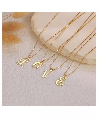 Gold Initial Necklaces for Women Girls, Dainty 14K Gold Plated Letter A-Z Pendant Necklace Zircon Initial Necklace for Women ...