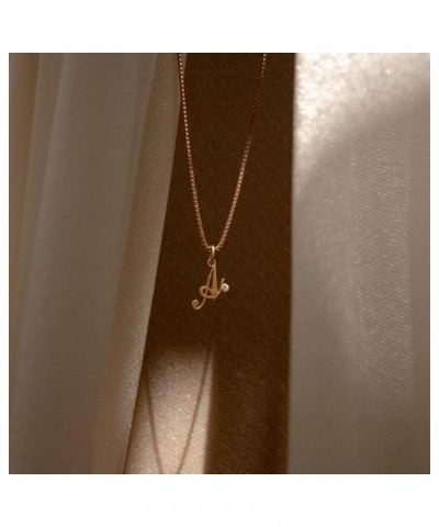 Gold Initial Necklaces for Women Girls, Dainty 14K Gold Plated Letter A-Z Pendant Necklace Zircon Initial Necklace for Women ...