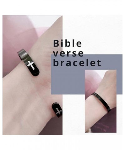 Religious prayer bracelet Christian cross cuff Baptism faith Biblical scripture inspired cuff jewelry For God has not given u...