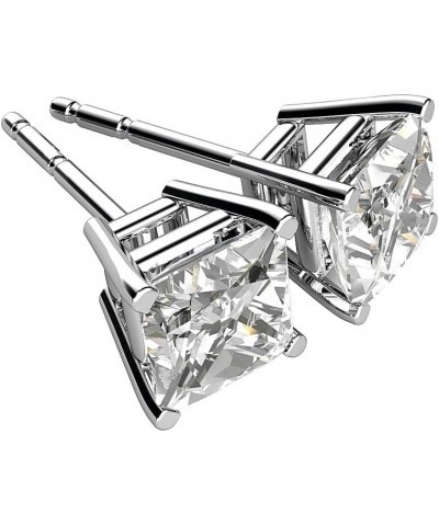 IGI Certified (0.10ct & up) Near Colorless Princess cut Diamond stud (Color-HIJ, Clarity-I3) White Gold 0.07 carats $34.83 Ea...