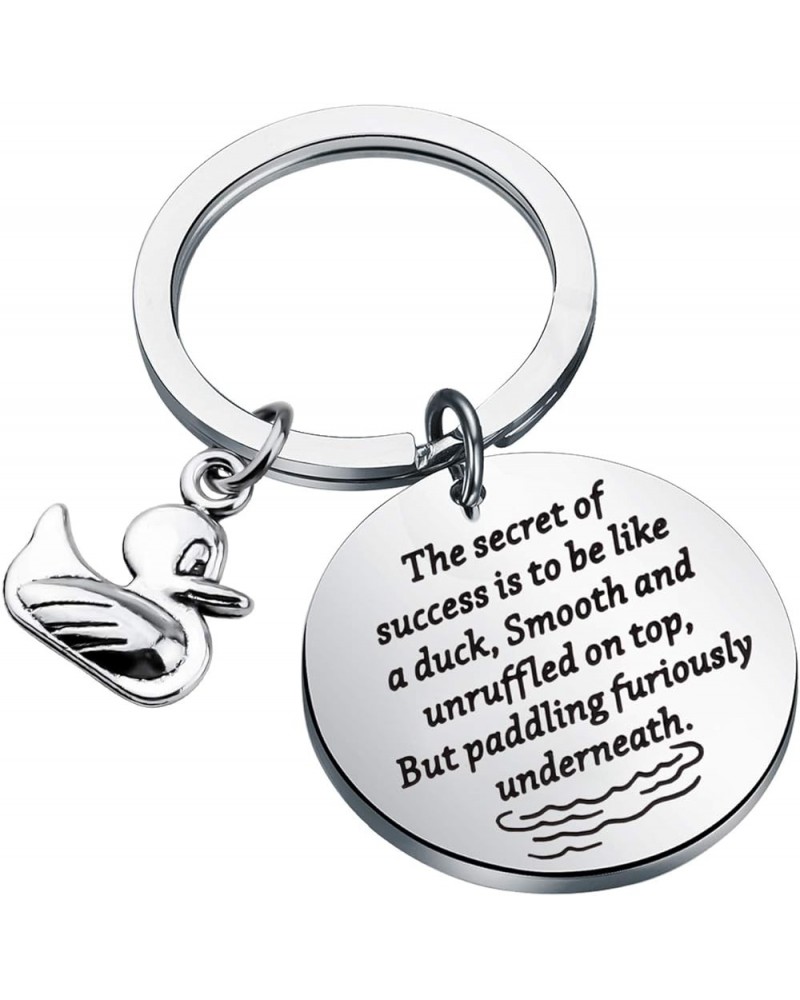 Duck Lover Gift The Secret Of Success Is To Be Like a Duck Smooth Unruffled On Top Paddling Underneath Duck Kc $10.76 Pendants