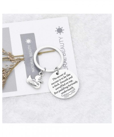 Duck Lover Gift The Secret Of Success Is To Be Like a Duck Smooth Unruffled On Top Paddling Underneath Duck Kc $10.76 Pendants