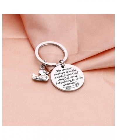 Duck Lover Gift The Secret Of Success Is To Be Like a Duck Smooth Unruffled On Top Paddling Underneath Duck Kc $10.76 Pendants