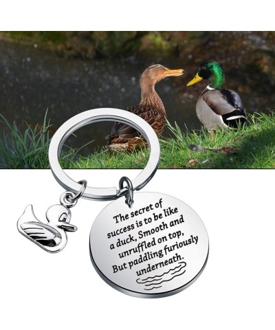 Duck Lover Gift The Secret Of Success Is To Be Like a Duck Smooth Unruffled On Top Paddling Underneath Duck Kc $10.76 Pendants