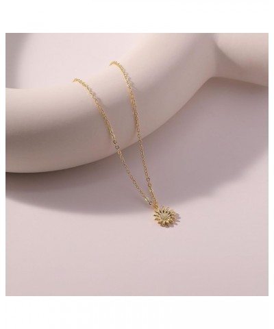 Dainty Necklace for Women, Star of David Necklace Simple Sun flower Necklace Infinity Pendant Necklace Jewelry for Girls Sunf...