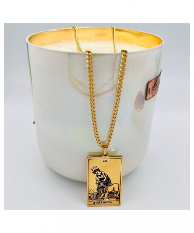 Tarot Card Necklace for Women/Men - Hip Hop Jewelry - Tarot Necklace - Gold Tarot Card Jewelry - Steel Rider Waite Tarot Chai...