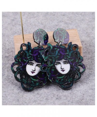 Medusa Head Earring Earrings Snake Hair Women Stone Serpent Greek Mythology Gorgo Gorgon Clash Titans Black Bird Edgar 2 Piec...