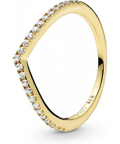 Sparkling Wishbone Ring - Stackable Ring for Women, With Gift Box Yellow Gold $26.50 Rings