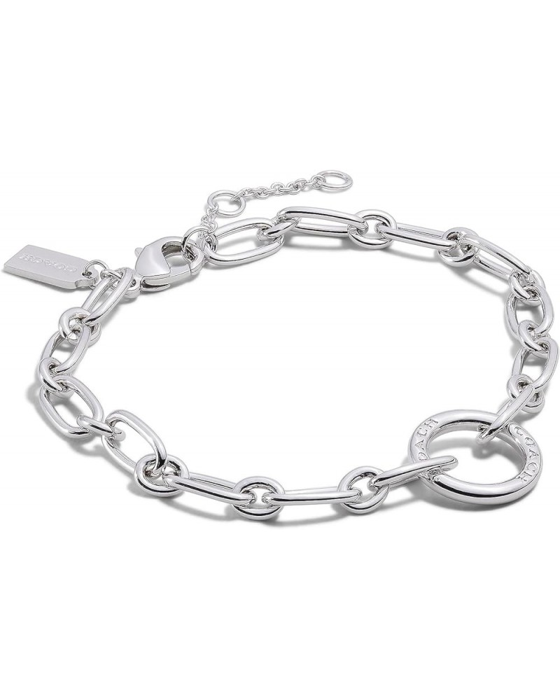 Coach Chain Link Bracelet One Size Rhodium $33.60 Bracelets