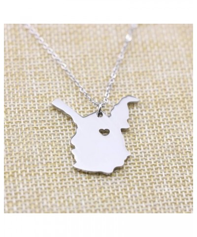 State Necklace Pendant Country Map Pendant Charm Jewelry Gift for Women Teens West Virginia $6.78 Necklaces