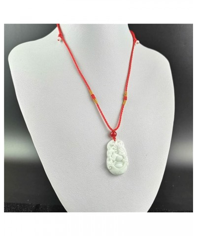 The Chinese Zodiac Carved Jade Pendant Necklace Charm Jewellery Fashion Women Accessories Lucky Amulet Gifts (Gem Color : She...