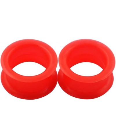 5 Pairs Mixed Colors Flexible Silicone Flesh Tunnels 8g-1" Hollow Ear Expander StyleD, Gauge: 11/16"(18mm) $6.85 Body Jewelry