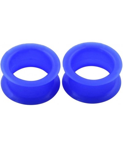 5 Pairs Mixed Colors Flexible Silicone Flesh Tunnels 8g-1" Hollow Ear Expander StyleD, Gauge: 11/16"(18mm) $6.85 Body Jewelry