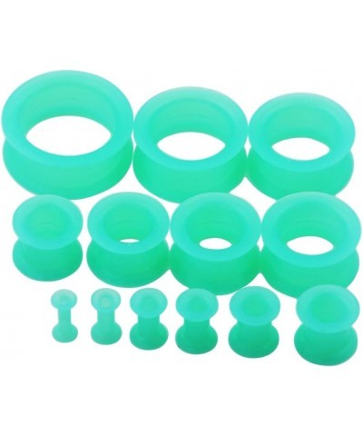 5 Pairs Mixed Colors Flexible Silicone Flesh Tunnels 8g-1" Hollow Ear Expander StyleD, Gauge: 11/16"(18mm) $6.85 Body Jewelry