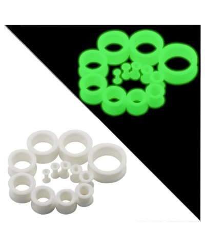 5 Pairs Mixed Colors Flexible Silicone Flesh Tunnels 8g-1" Hollow Ear Expander StyleD, Gauge: 11/16"(18mm) $6.85 Body Jewelry