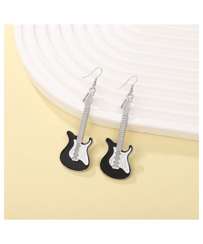 Guitar Music Earrings Bass Dangle Drop Earrings Electric Guitar Dangle Earrings Chic Rock Music Lovers Singer Concert Party J...