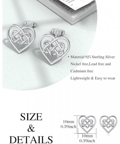 Celtic Knot/Tree of Life/Butterfly/Infinity Heart Stud Earrings Sterling Silver Irish Earrings for Women Girls Celtic Jewelry...