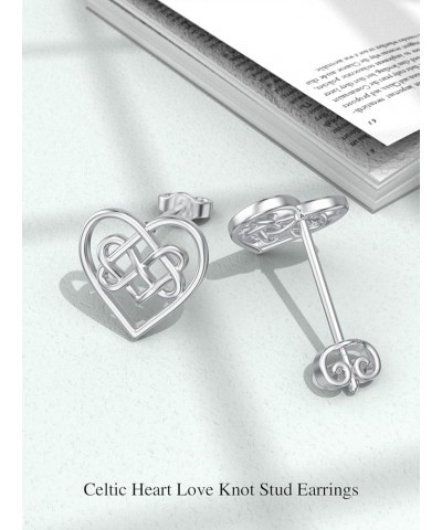 Celtic Knot/Tree of Life/Butterfly/Infinity Heart Stud Earrings Sterling Silver Irish Earrings for Women Girls Celtic Jewelry...